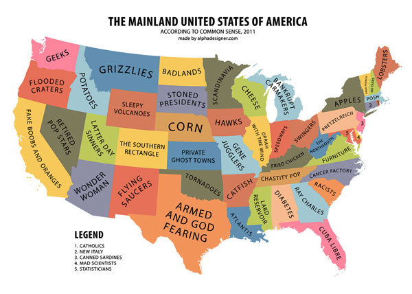 The Mainland United States of America According to Common Sense