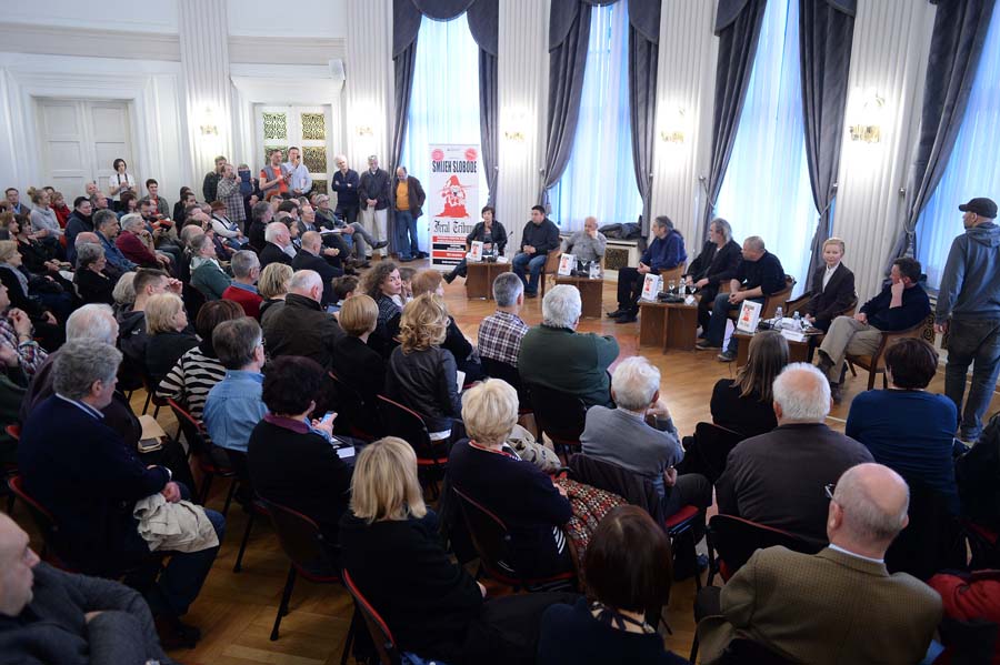 Zagreb, 02.04.2015 - Predstavljanje drugog izdanja monografije "Smijeh slobode  uvod u Feral Tribune"