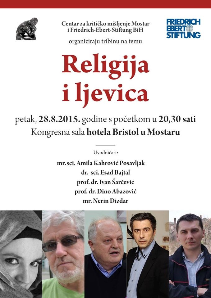 Plakat za tribinu 'Religija i ljevica'