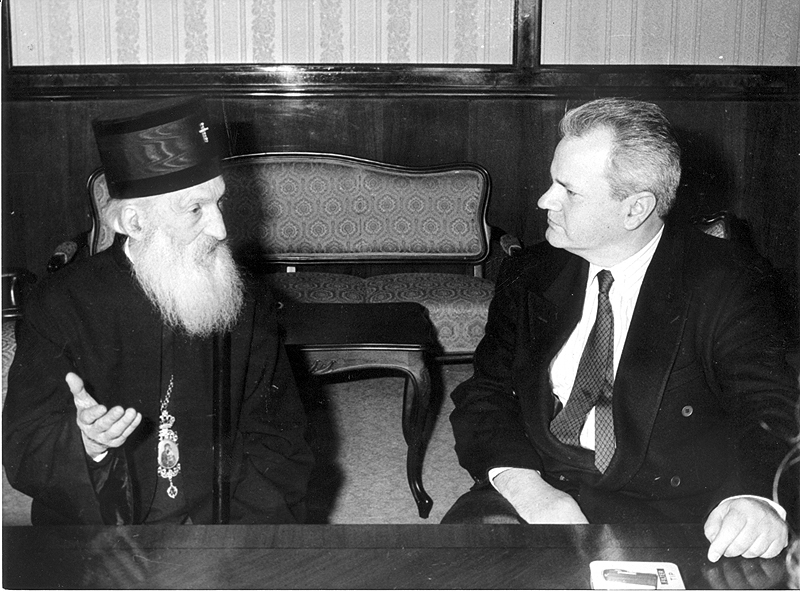 Patrijarh Pavle i Slobodan Milosevic. foto:Vladimir Dobricic
